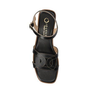 BRIDEY ANKLE STRAP SANDALS - Black