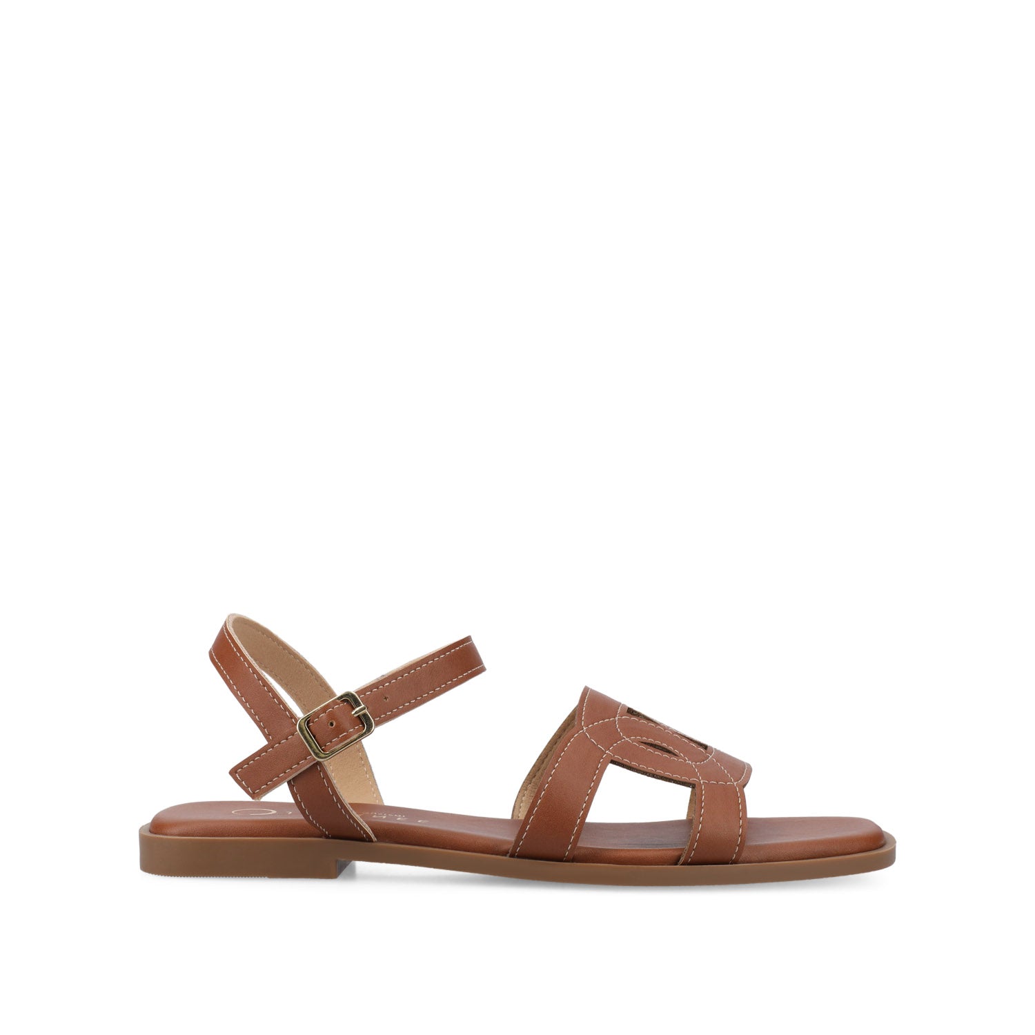BRIDEY ANKLE STRAP SANDALS - Cognac