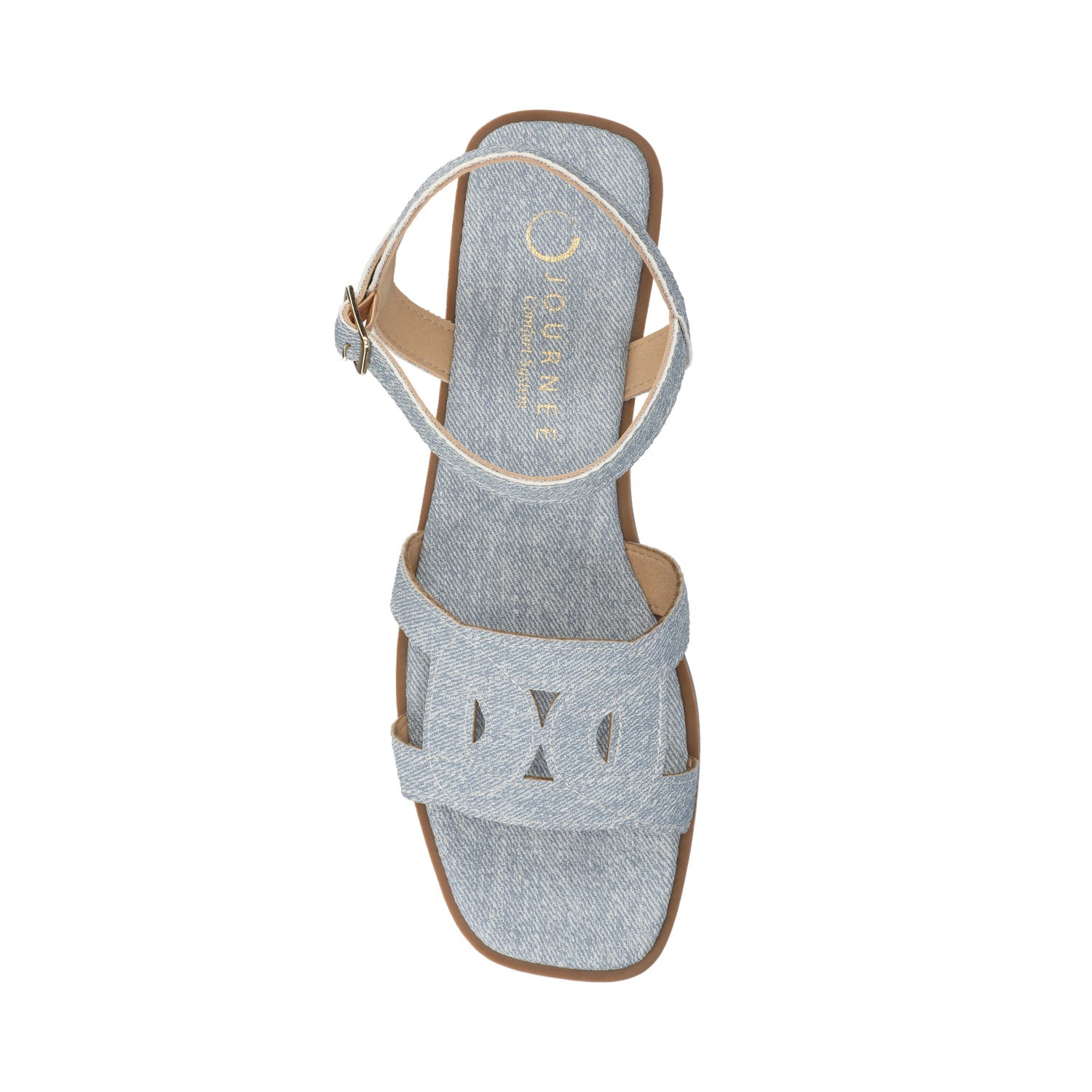 BRIDEY ANKLE STRAP SANDALS - Denim