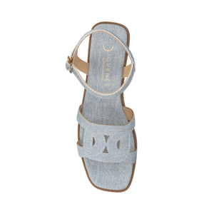 BRIDEY ANKLE STRAP SANDALS - Denim