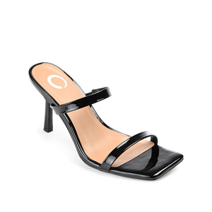 BRIE STRAPPY STILETTO HEELS IN PATENT - Black