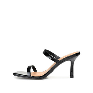 BRIE STRAPPY STILETTO HEELS IN PATENT - Black