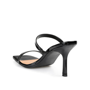BRIE STRAPPY STILETTO HEELS IN PATENT - Black