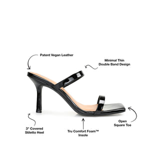 BRIE STRAPPY STILETTO HEELS IN PATENT