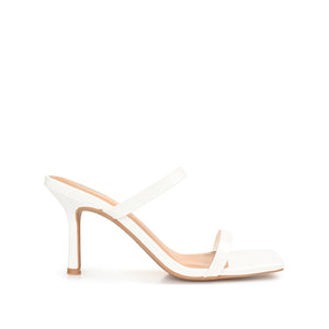 BRIE STRAPPY STILETTO HEELS IN PATENT - Off White