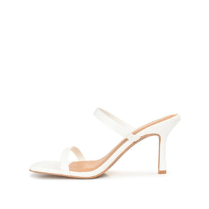 BRIE STRAPPY STILETTO HEELS IN PATENT - Off White