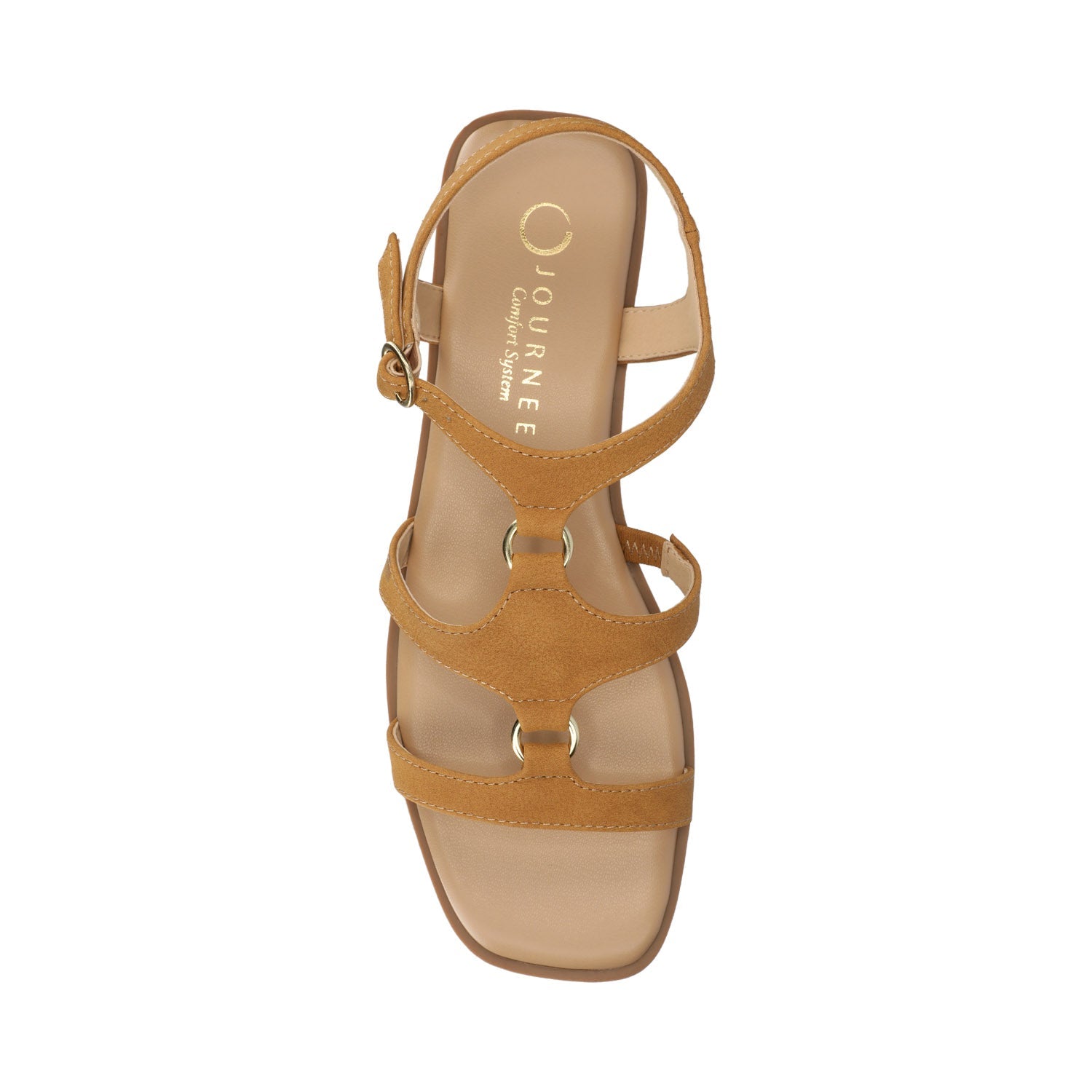 BRILEY ANKLE STRAP SANDALS - Cognac Nubuck