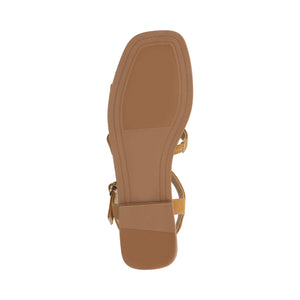 BRILEY ANKLE STRAP SANDALS - Cognac Nubuck