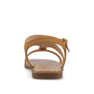 BRILEY ANKLE STRAP SANDALS - Cognac Nubuck