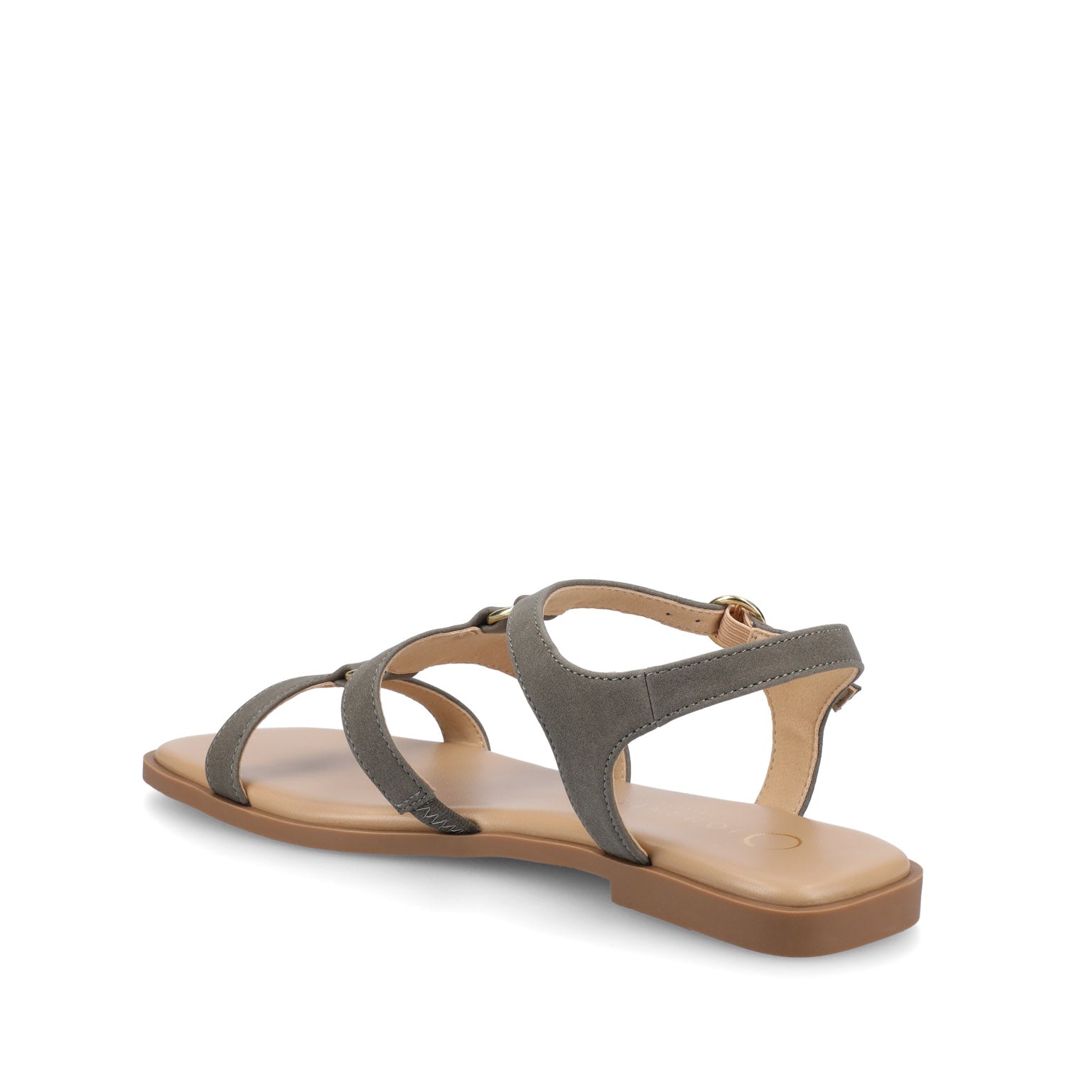 BRILEY ANKLE STRAP SANDALS - Greige Nubuck