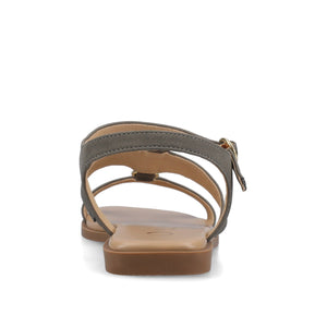 BRILEY ANKLE STRAP SANDALS - Greige Nubuck
