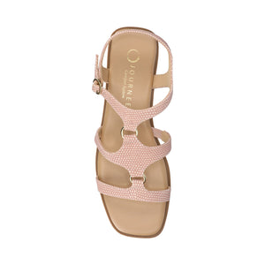 BRILEY ANKLE STRAP SANDALS - Pink Lizard