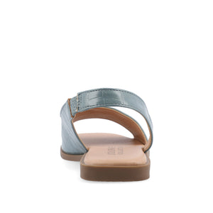 BRINSLEY CUTOUT SANDALS IN CROCO - Blue Croco
