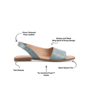BRINSLEY CUTOUT SANDALS IN CROCO