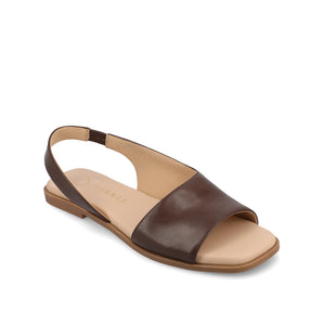 BRINSLEY SANDALS IN VEGAN LEATHER - Brown PU