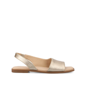 BRINSLEY VEGAN LEATHER SANDALS IN WIDE - Gold PU
