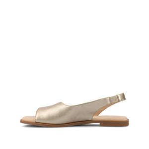 BRINSLEY VEGAN LEATHER SANDALS IN WIDE - Gold PU