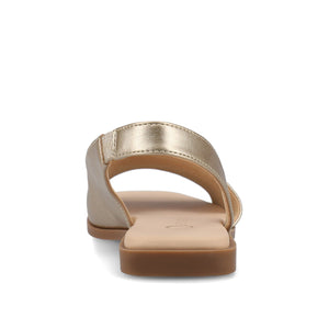 BRINSLEY VEGAN LEATHER SANDALS IN WIDE - Gold PU