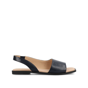BRINSLEY VEGAN LEATHER SANDALS IN WIDE - Navy PU