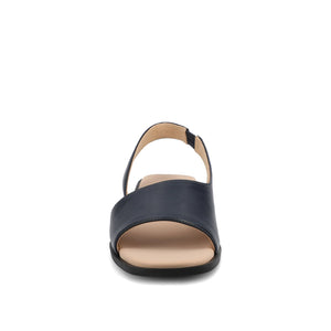 BRINSLEY VEGAN LEATHER SANDALS IN WIDE - Navy PU