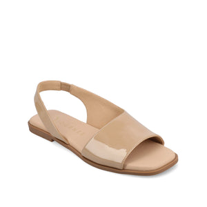 BRINSLEY PATENT SANDALS IN WIDE - Nude Patent