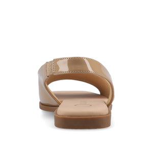 BRINSLEY PATENT SANDALS IN WIDE - Nude Patent