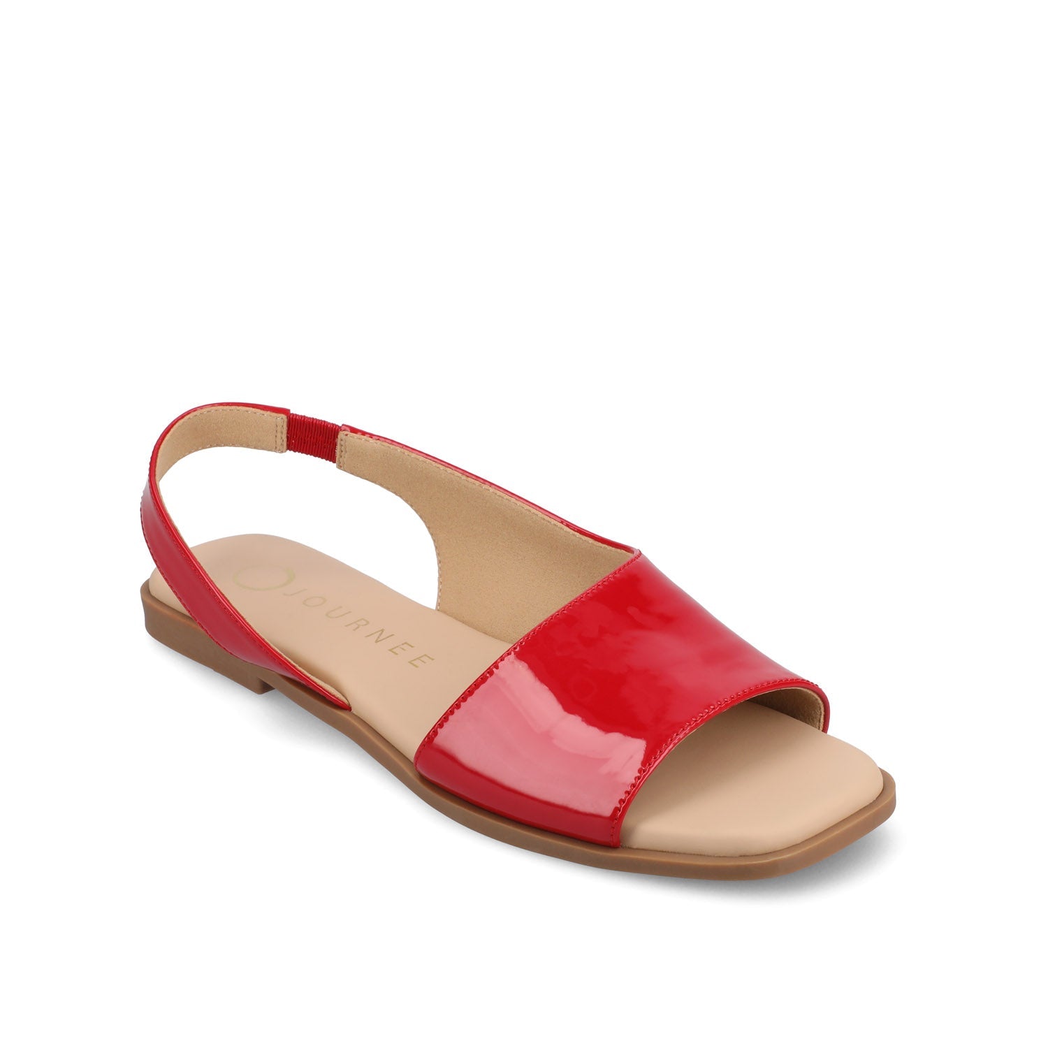 BRINSLEY PATENT SANDALS IN WIDE - Red Patent