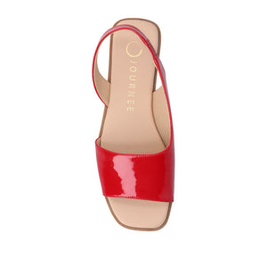 BRINSLEY CUTOUT SANDALS IN PATENT - Red Patent