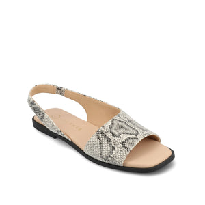 BRINSLEY VEGAN LEATHER SANDALS IN WIDE - Snake