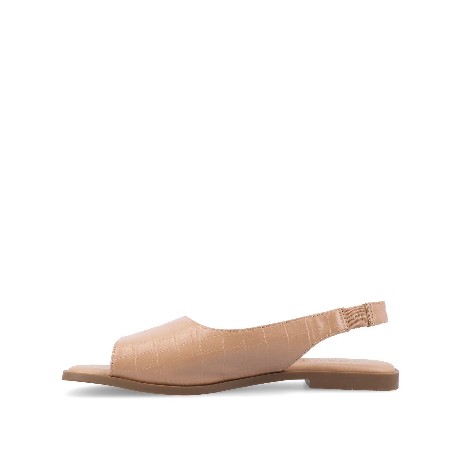 BRINSLEY CUTOUT SANDALS IN CROCO - Tan Croco