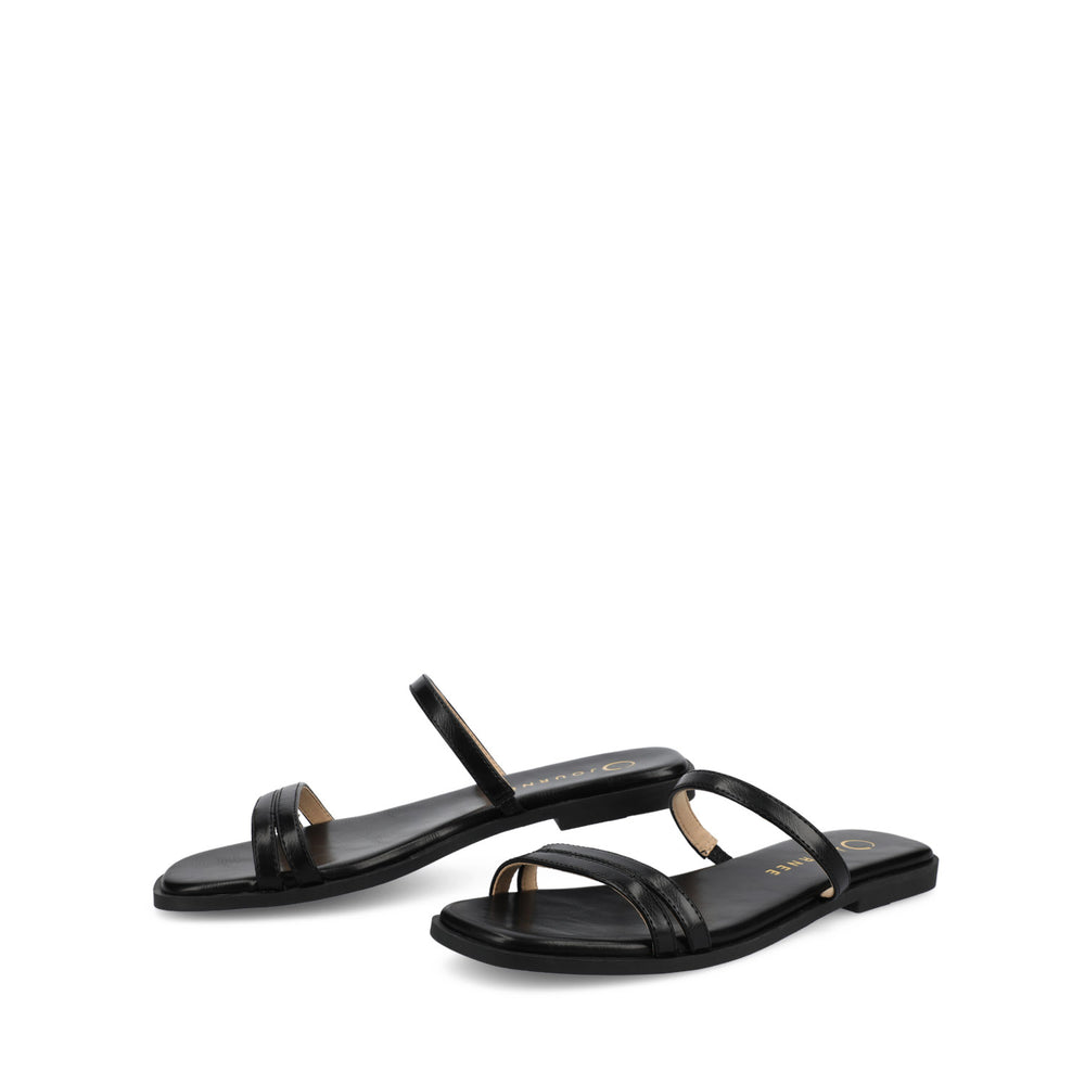 BRISA SLIDE SANDALS IN FAUX LEATHER