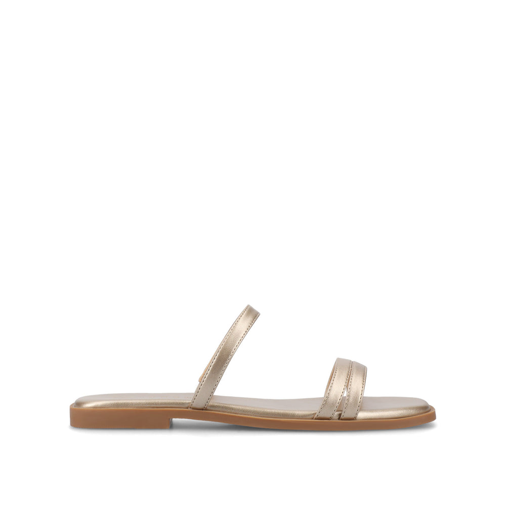 BRISA SLIDE SANDALS IN FAUX LEATHER