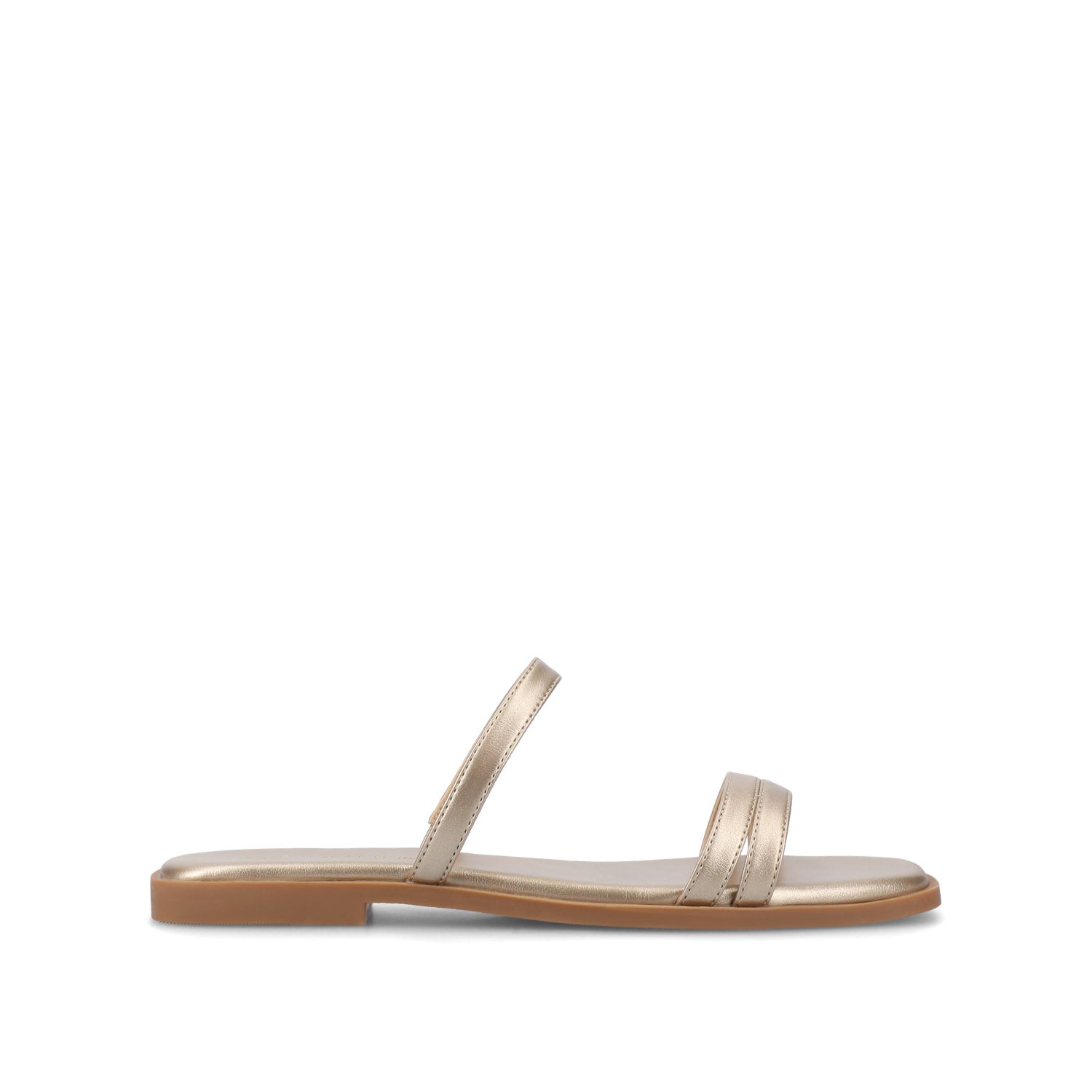 BRISA SLIDE SANDALS IN VEGAN LEATHER - Gold PU