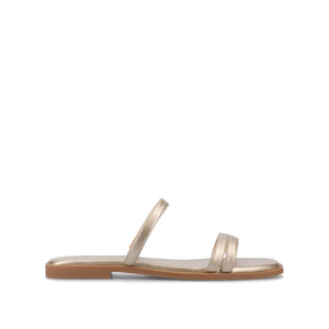 BRISA SLIDE SANDALS IN VEGAN LEATHER - Gold PU