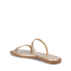 BRISA SLIDE SANDALS IN VEGAN LEATHER - Gold PU