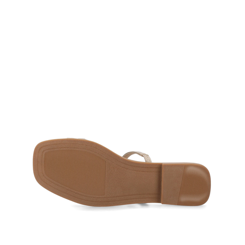 BRISA SLIDE SANDALS IN FAUX LEATHER