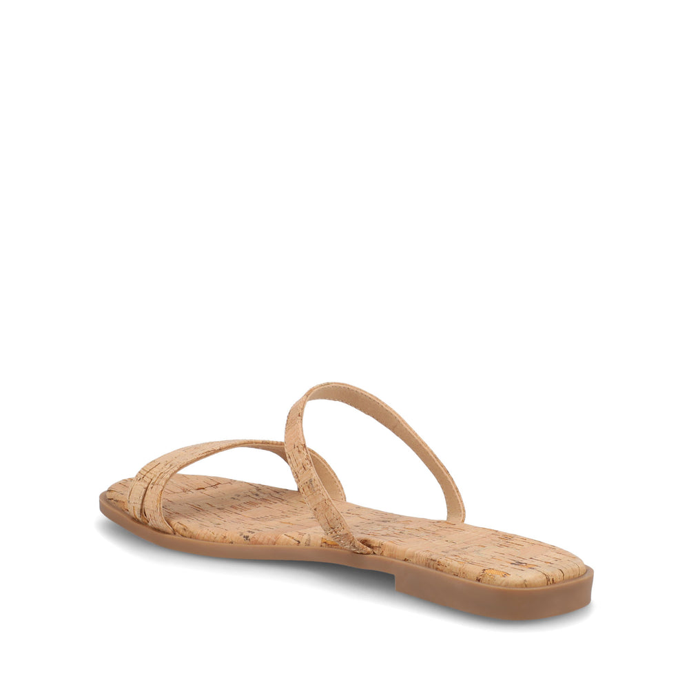 BRISA SLIDE SANDALS IN FAUX LEATHER