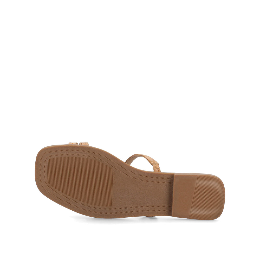 BRISA SLIDE SANDALS IN FAUX LEATHER