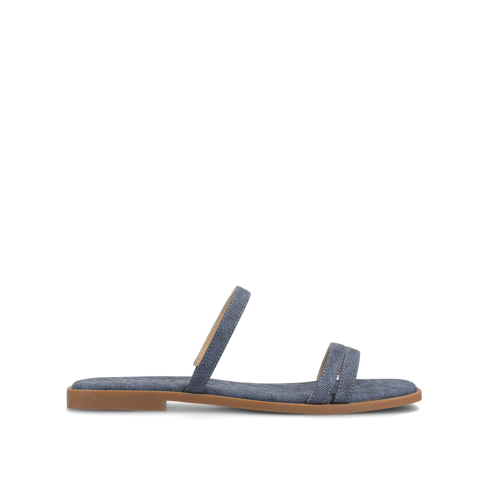 BRISA SLIDE SANDALS IN FAUX LEATHER