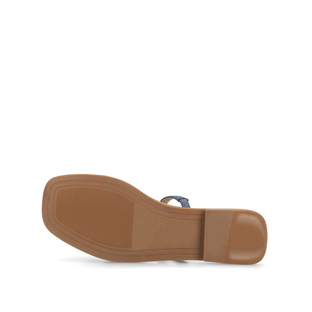 BRISA SLIDE SANDALS IN FAUX LEATHER