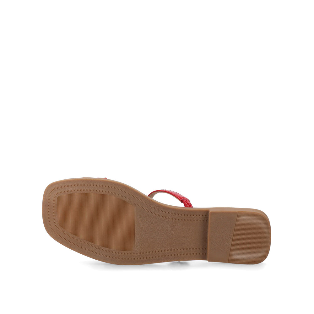 BRISA SLIDE SANDALS IN FAUX LEATHER