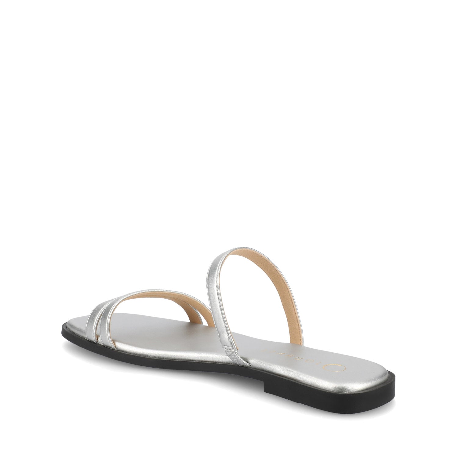BRISA SLIDE SANDALS IN VEGAN LEATHER - Silver PU