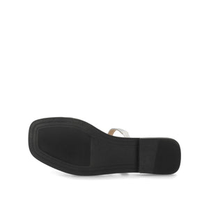 BRISA SLIDE SANDALS IN VEGAN LEATHER - Silver PU