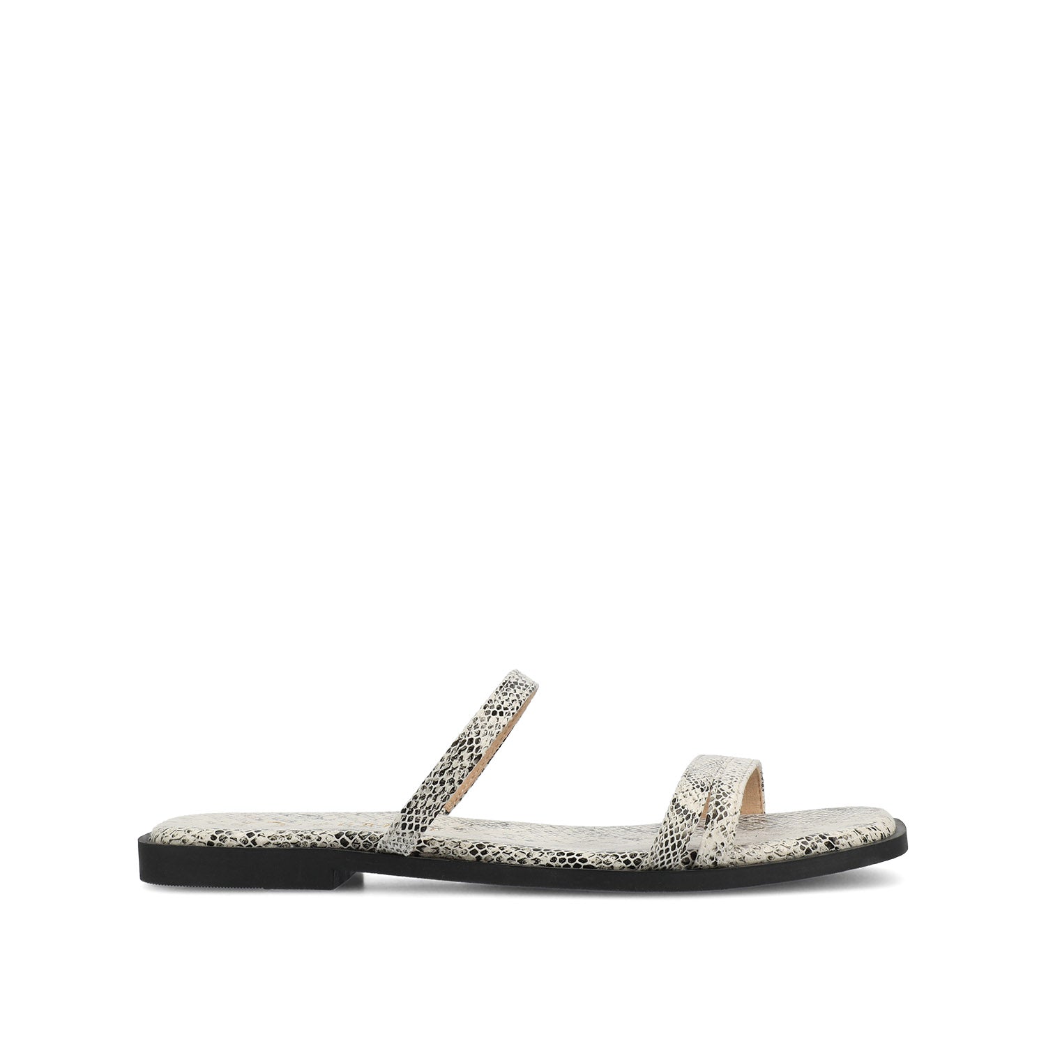 BRISA SLIDE SANDALS IN VEGAN LEATHER - Snake