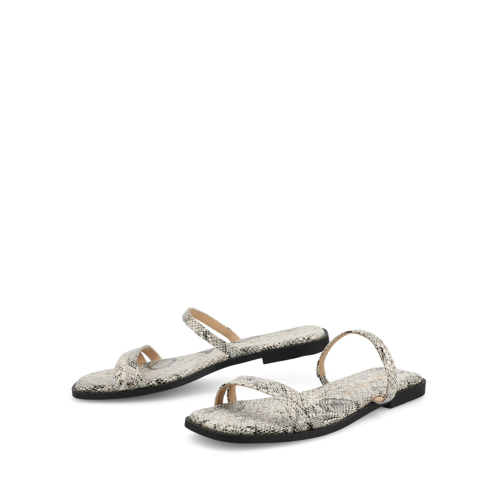 BRISA SLIDE SANDALS IN FAUX LEATHER