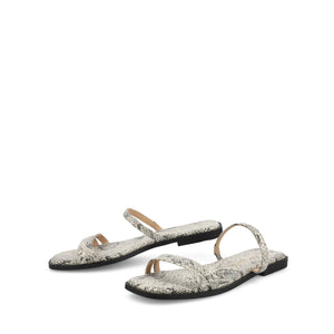 BRISA SLIDE SANDALS IN VEGAN LEATHER - Snake