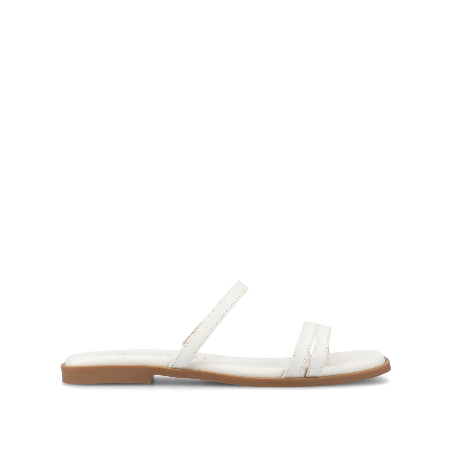 BRISA SLIDE SANDALS IN VEGAN LEATHER - White PU