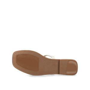 BRISA SLIDE SANDALS IN VEGAN LEATHER - White PU