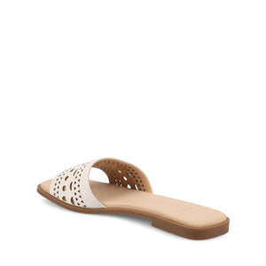 BRODIE SLIDE SANDALS IN VEGAN LEATHER - Bone PU