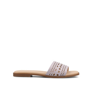 BRODIE SLIDE SANDALS IN VEGAN LEATHER - Lilac PU
